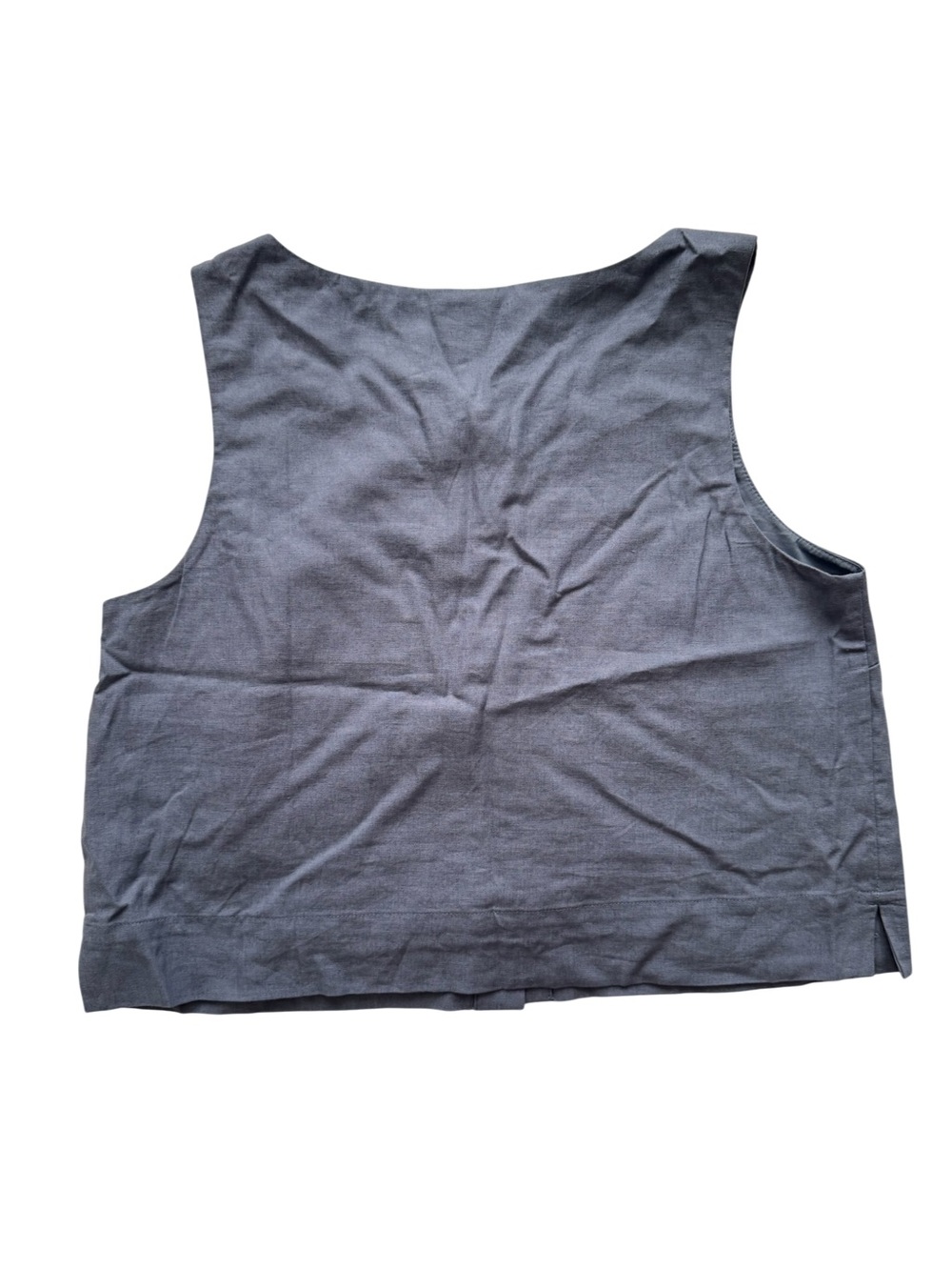 GAP Linen-Blend Button-Front Shell Top - Picture 6 of 9